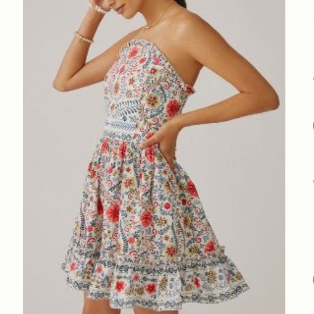 FOREVER THAT GIRL RUFFLE TUBE MINI DRESS